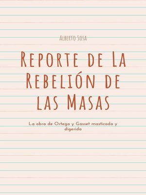 cover image of Reporte de La Rebelión de las Masas